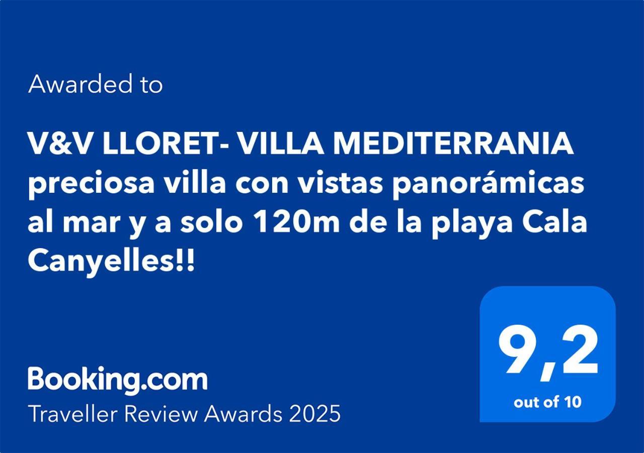 V&V Lloret- Villa Mediterrania, Vistas Panoramicas Al Mar โยเรตเดมาร์ ภายนอก รูปภาพ